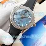 Replica Omeaga Seamaster Aqua Terra Blue MOP Watch set Diamonds